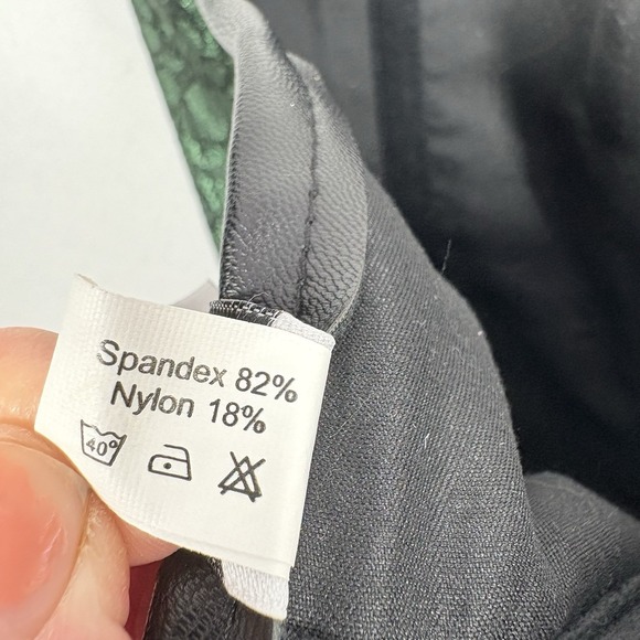 Charmian Green Gold Ornate Corset Whimsigoth Steampunk Regency Boustier Women XL - Picture 12 of 15